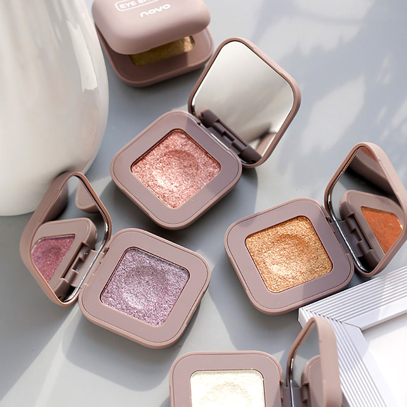Makeup novo keyboard fingertip eyeshadow sparkling super shiny powder long-lasting non-removing makeup mashed potato single color eyeshadow palette
