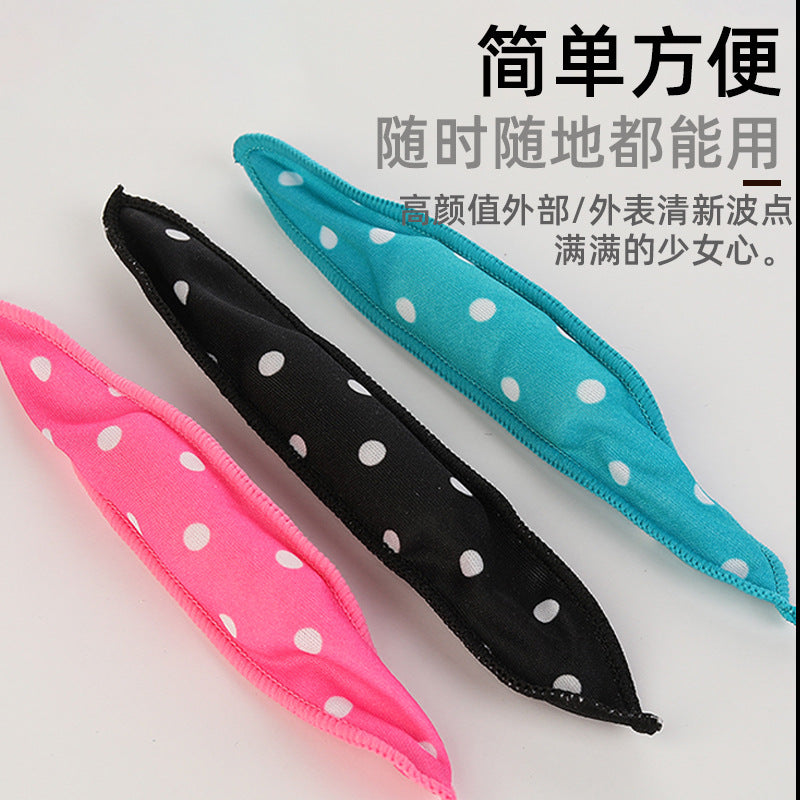 Curling handy gadget hair curl polka dot sponge curling sleep hair curl dry hair curler big wave pear flower curling iron