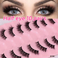 10 pairs natural half false lashes look cat eye lashes 3d