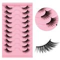 10 pairs natural half false lashes look cat eye lashes 3d