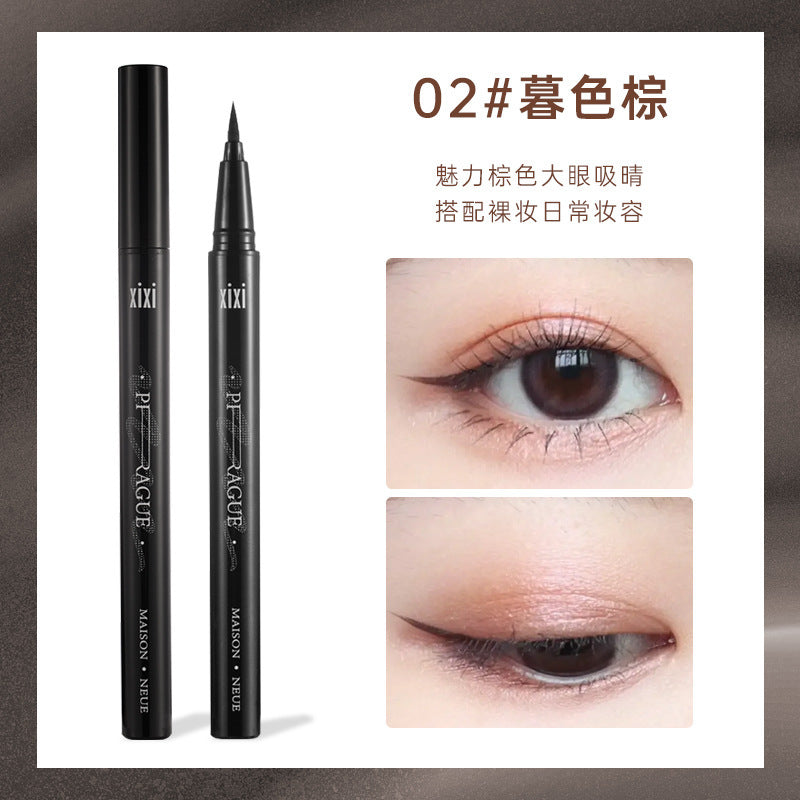 New xixi cool and charming eyeliner pen waterproof not easy to smudge sponge tip cool black eyeliner pen wholesale
