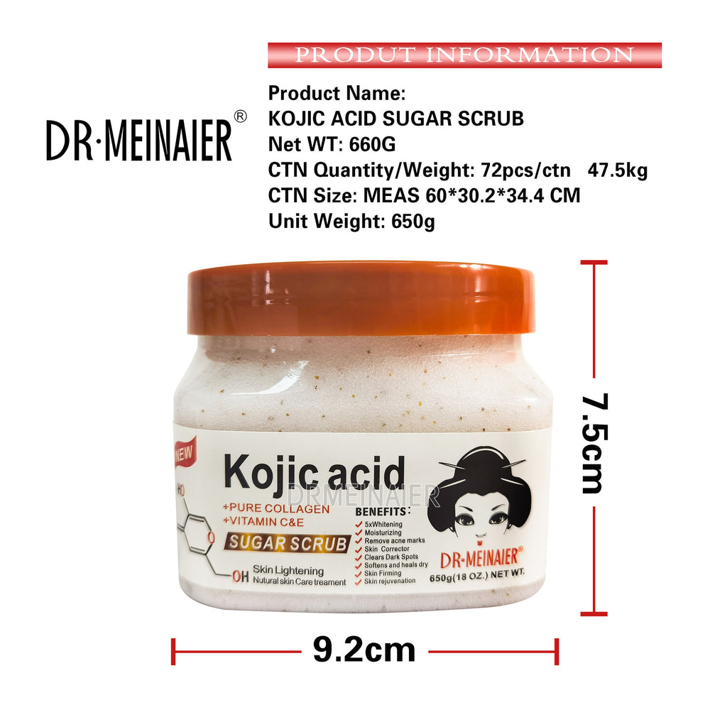 kojic acid bath salt brightening moisturizing scrub deep exfoliating kojic acid sugar scrub 680g