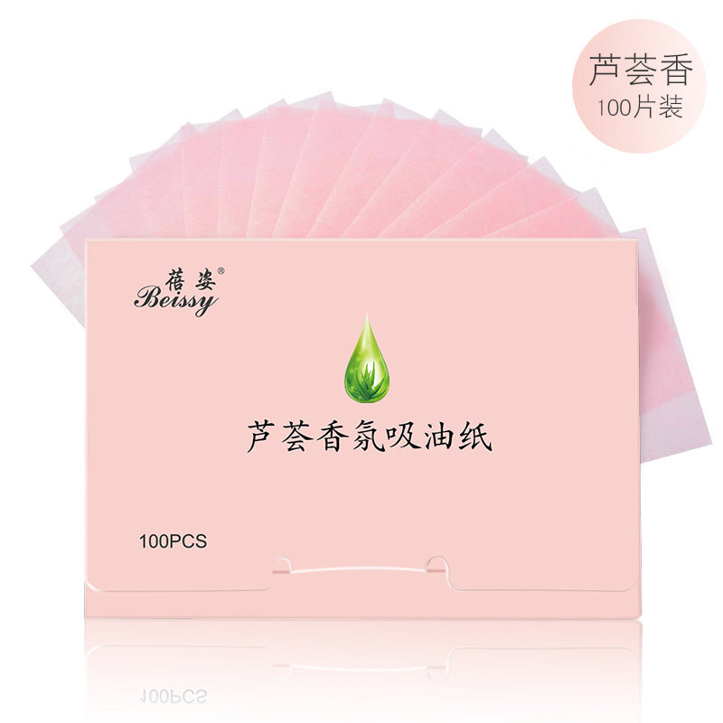 Beizi oil absorbing sheets, 100 count - summer facial cleansing oil control tissues, linen oil absorbing makeup tool - in stock