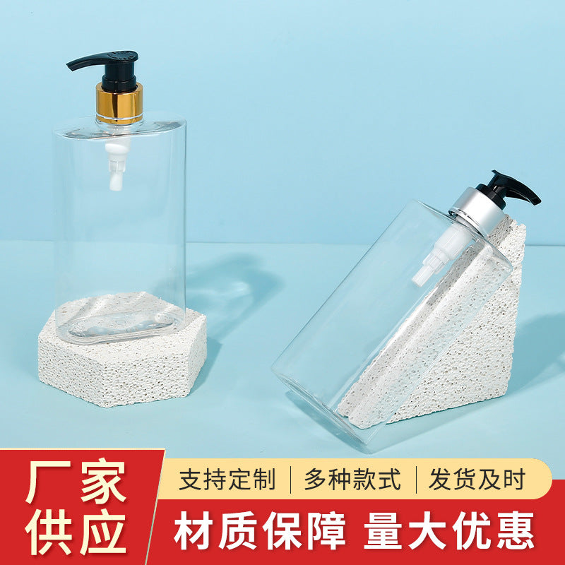Travel bottle set - pump dispenser for shampoo, body wash, hand soap, and more - portable empty bottles for lotions and creams
