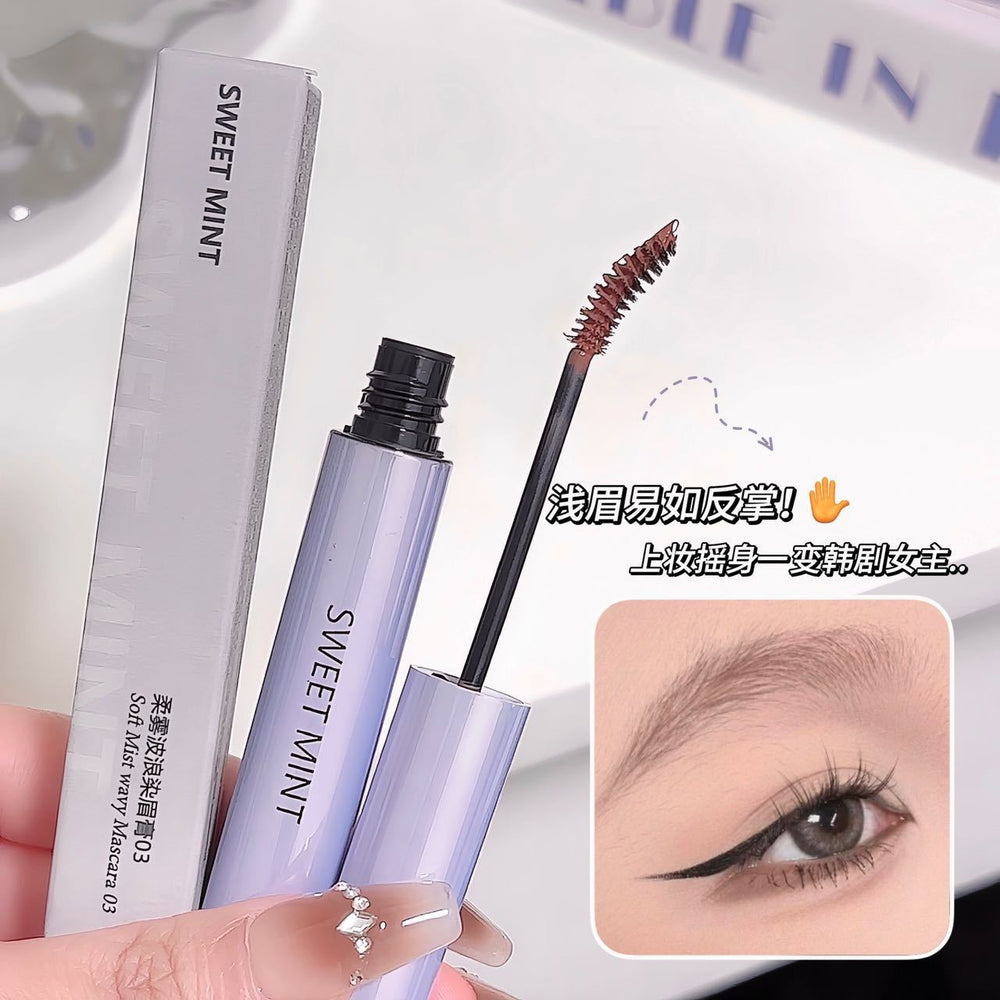 Sweet mint soft mist wavy eyebrow mascara - sculpted, natural, long-lasting, waterproof, smudge-proof, light tones for natural brow definition