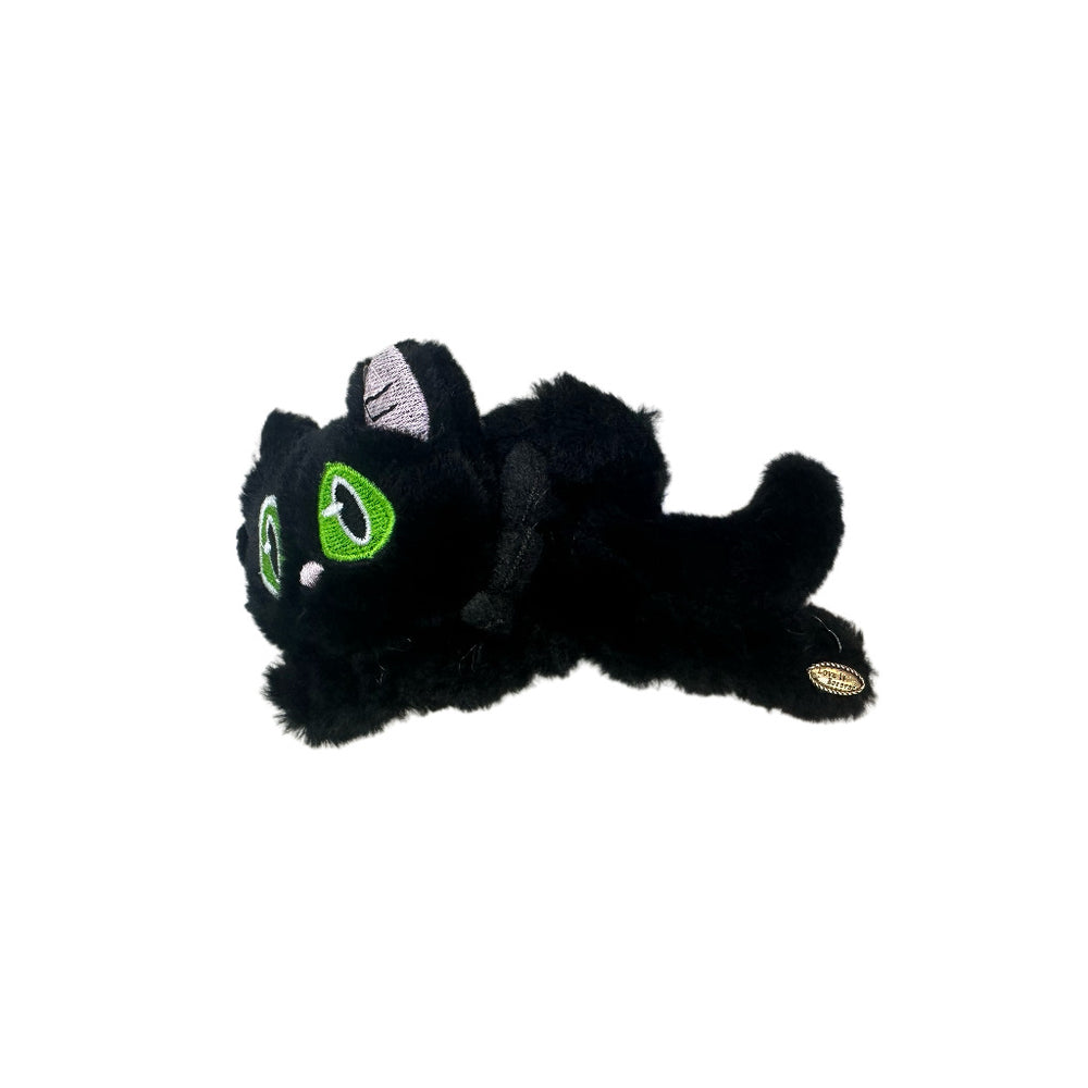Cartoon cute black cat hairpin stuffed gripper female large fall and winterelegant back shark clip headwear