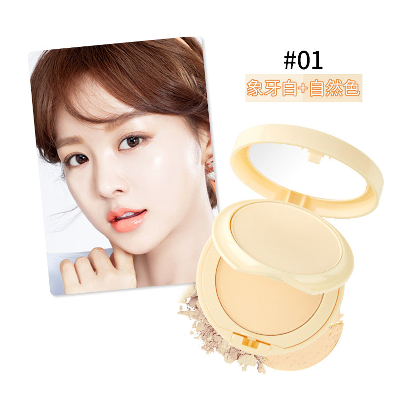 Lideal silky smooth double-layer powder - setting, oil control, pore minimizing, wet & dry use, soy milk powder foundation