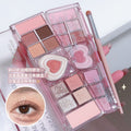 Miss lara 12-color eyeshadow palette - shimmer, matte, and fine glitter shades - perfect for beginners, everyday looks, and earth tones