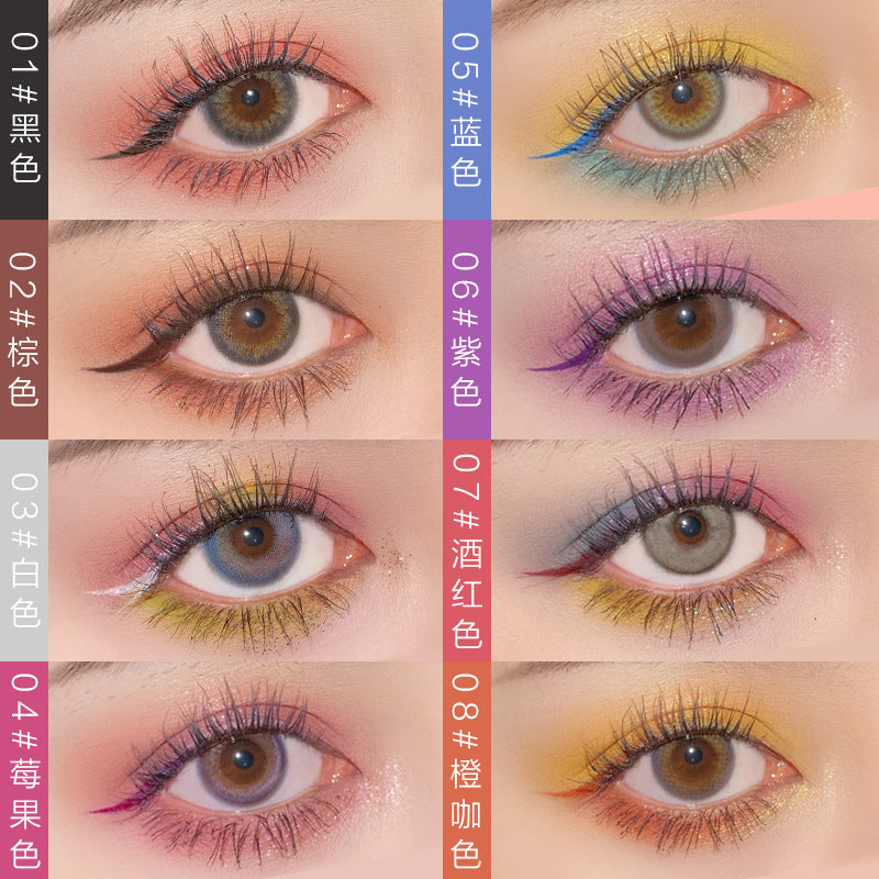 Novo colorful eyeliner for beginners: ultra-fine, soft bristles, waterproof, sweat-proof, long-lasting, smudge-proof liquid eyeliner