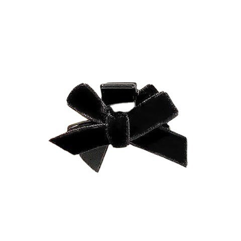 Black velvet bow princess head small clip spring cute bangs hairpin hairpin head fluffy clip hair clip