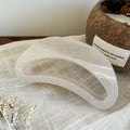 Summer classy half moon crescent shape clip large glossy jelly color shark clip k-style hair clip jewelry hair accessories