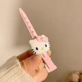 Cute pink cartoon cat hair clip for women, seamless one-word slot clip, side clip, side hair clip, makeup clip, headwear
