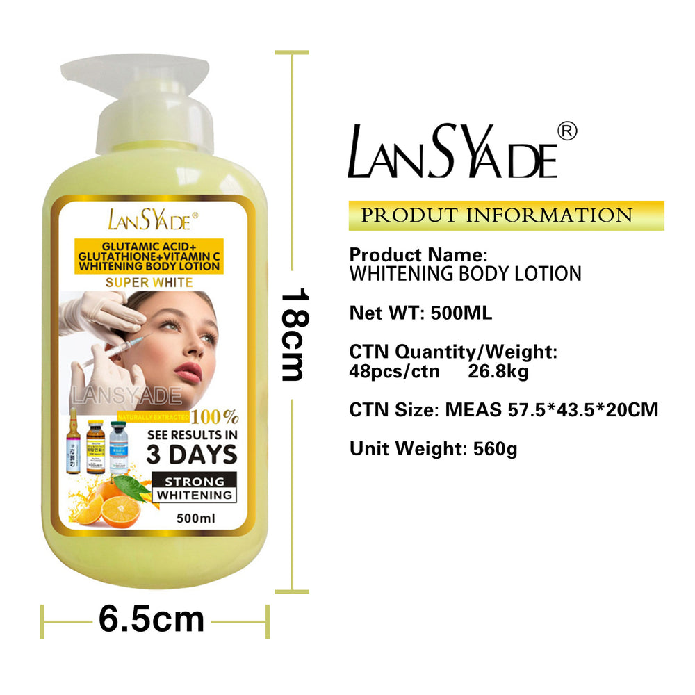 vc glutathione body lotion 500ml facial nourishing firming brightening moisturizing lotion export wholesale