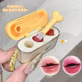 Gege bear bright velvet matte two-color lip glaze water-gloss mirror matte matte matte matte cup-resistant and non-fading lip mud