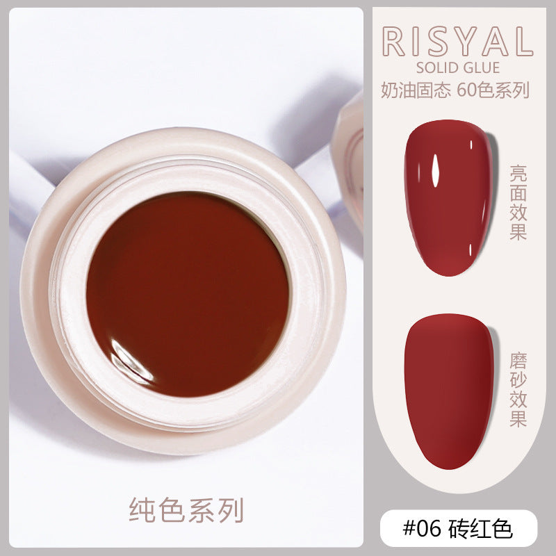 Risyal icy solid gel polish 5ml - smooth cream gel nail polish, japanese style nail polish for nail salons