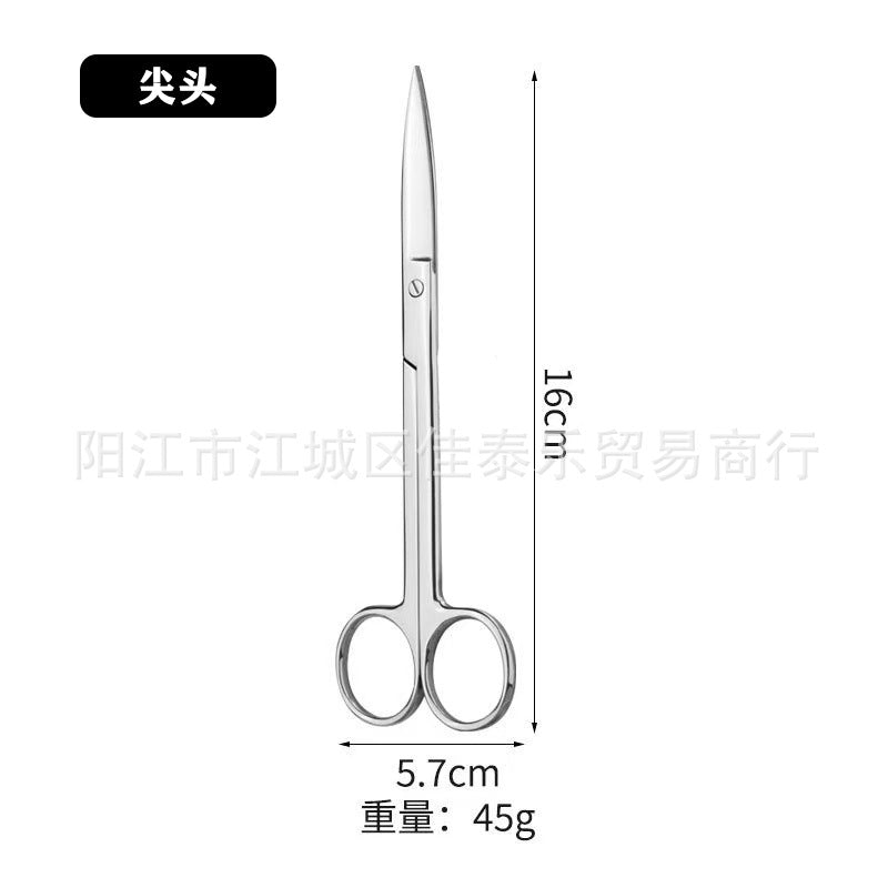 Wholesale stainless steel scissors, elbow, straight tip, thickened thread, large and small scissors, seam scissors, beauty tools