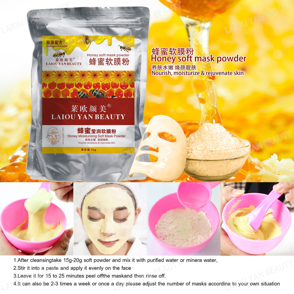 Leo yanmei milk brightening & hydrating soft mask powder - nourishing & moisturizing professional skincare collagen mask powder 800g