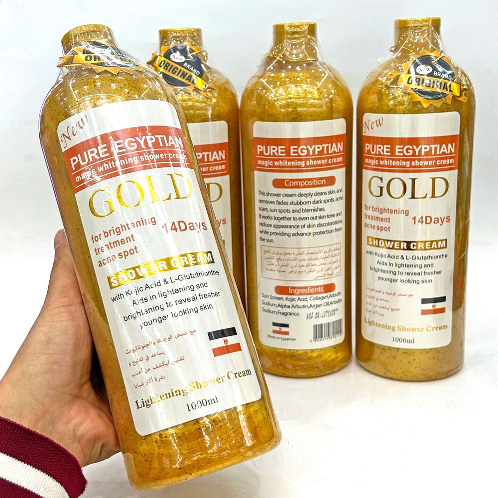 exfoliating body wash 1000ml - gold infused shower gel for all-over cleansing, silky smoothness, and hydration - wholesale for export