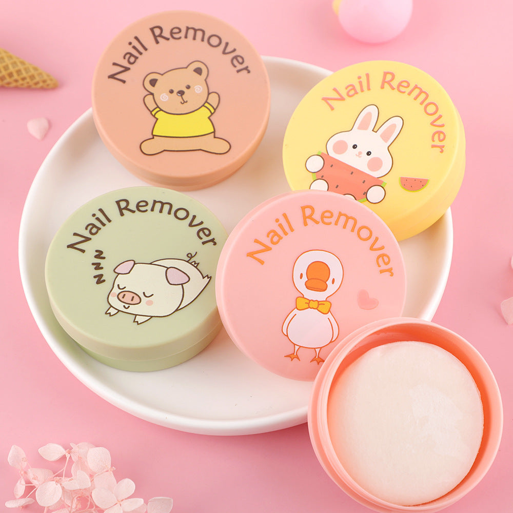 Fruity scented nail polish remover wipes, disposable boxed, cute nail polish remover cotton, supermarket-grade, gentle nail polish remover wipes wholesale