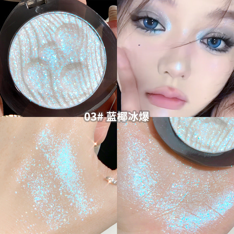 Xixi yuechi dark highlight powder palette potato puree texture pearlescent diamond fine shimmer brightening silkworm single color eyeshadow