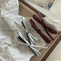 Classy anchor red leather bows hairpin sweet and cool easiest for match side clip bangs clip hairpin hair accessories headwear