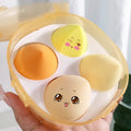 Jiaoposi bear storage box beauty egg liquid foundation special dry and wet use soft non-eating powder makeup powder puff