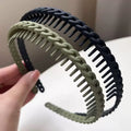 New arrivalcolorful braided cable stitch headbandelegant female resin casual hair tiepure color durable fashion headband hair accessories