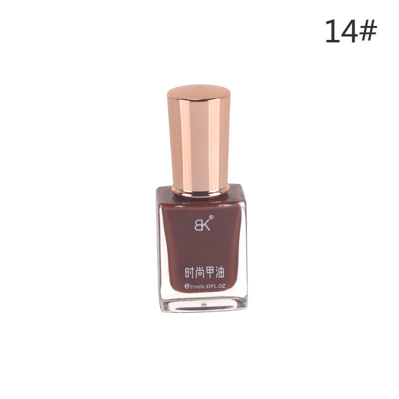 Bk summer new arrival: 36-color trendy oil-based nail polish - peel-off, no-bake, long-lasting, smudge-proof, brightening manicure
