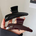 Frenchcasual large ivory gripper girlelegantfashion shark clip on the back of the head hairdo oblique triangle headwear