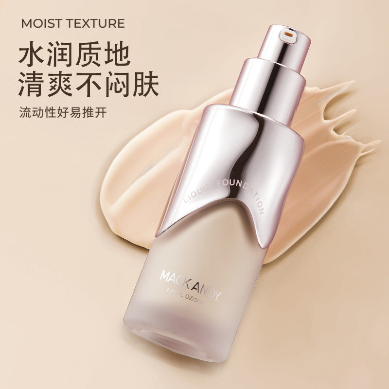 Marco andy botanical skin nourishing foundation - hydrating, lightweight, oil-control, skin smoothing, concealing, waterproof, long-lasting foundation cream