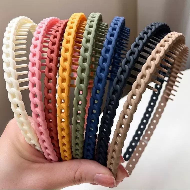 New arrivalcolorful braided cable stitch headbandelegant female resin casual hair tiepure color durable fashion headband hair accessories