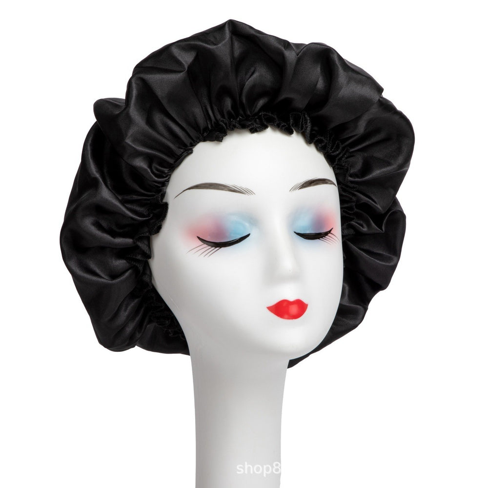 Manufacturer produces and wholesales single-layer shower caps that can be printed with logo, satin shower caps, wig packaging shower caps