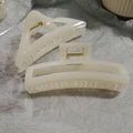 Fashionclassy off-white hair clip summereasiest for match back of head hair clip elegant shark clip hair clip