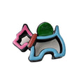 Liu yifei's same style dopamine cartoon puppy gripper for women's back of head hair clip cute color matching shark clip