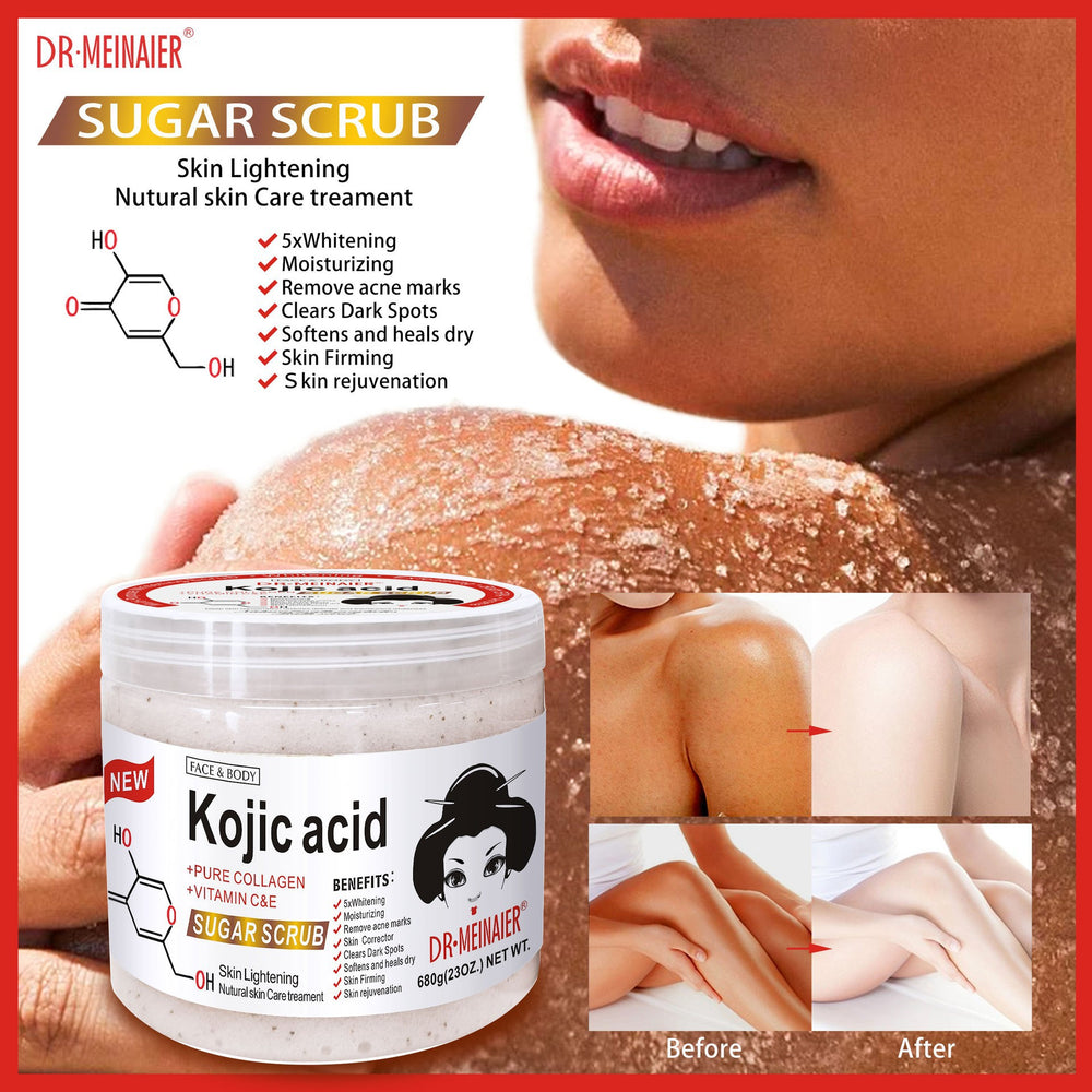kojic acid bath salt brightening moisturizing scrub deep exfoliating kojic acid sugar scrub 680g