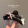 Cute kitten bow gripper for women 2025new arrivalfashion shark clip large ins korean hairpin back of head