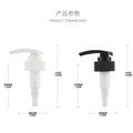 Factory direct: in-stock 32-tooth white lotion pump - long spout press-down cosmetic body lotion dispenser, plastic pump head