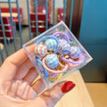 No. 2 candy color large plaid cloth colored beads rubber band hard box ten-piece set