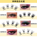 European and american cross-border false eyelashes glue-free suit diy segmented single cluster d curved natural thick self-grafted eyelashes