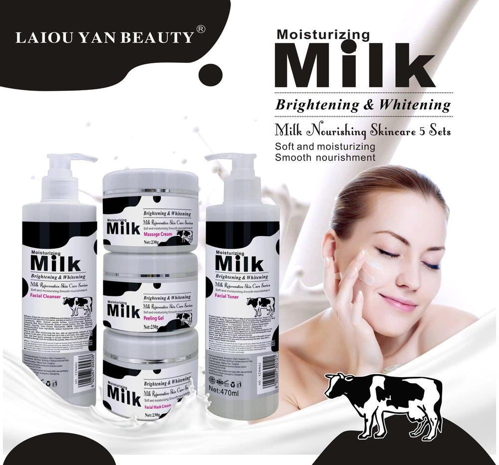 milk skin care kit soothing and repairing cleansing balm essence massage balm hydrating beauty salon factory direct sales