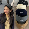 Korean retroclassy texture fashionable pit edge casual headband easiest for match sporty wide-brimmed headwear headband headband
