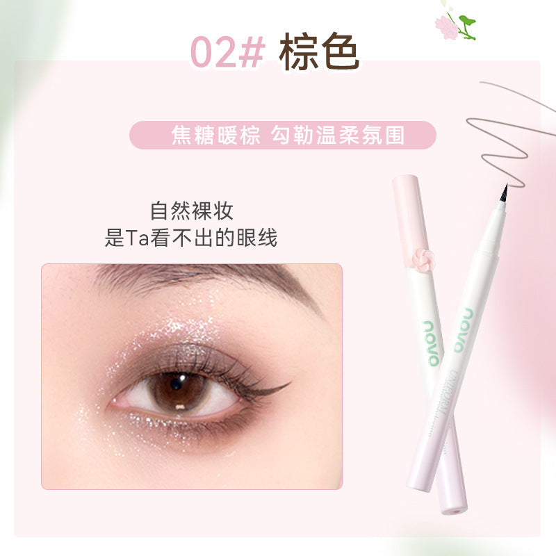 Novo flower eye liquid eyeliner pen slim quick-drying long-lasting waterproof not easy to smudge lower eyelashes silkworm eyeliner pen
