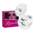 2 pairs magnetic false eyelashes portable set - new magnetic eyelashes natural european & american style full strip lashes