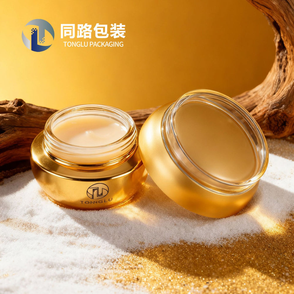 Custom cosmetic glass bottle set packaging, 50g cream jar, 30g face cream glass bottle - direct from the manufacturer