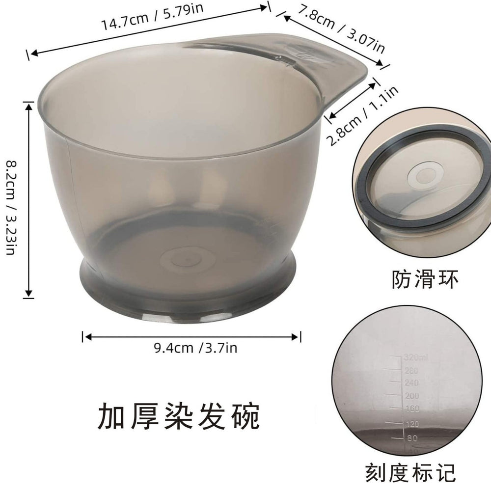 fourteen-piece hair dyeing tool set, hair dyeing brush, oil baking bowl, stirring stick, earmuffs, disposable shawl gloves