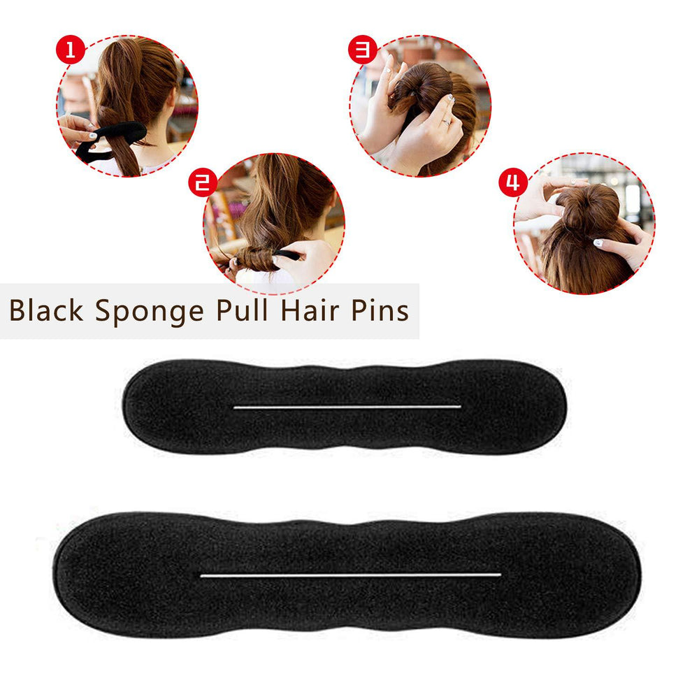 Hair styling supplies: 54-piece hair bun maker set - includes hair pins, hair styling tools for chignon, flower bun, and other hairstyles