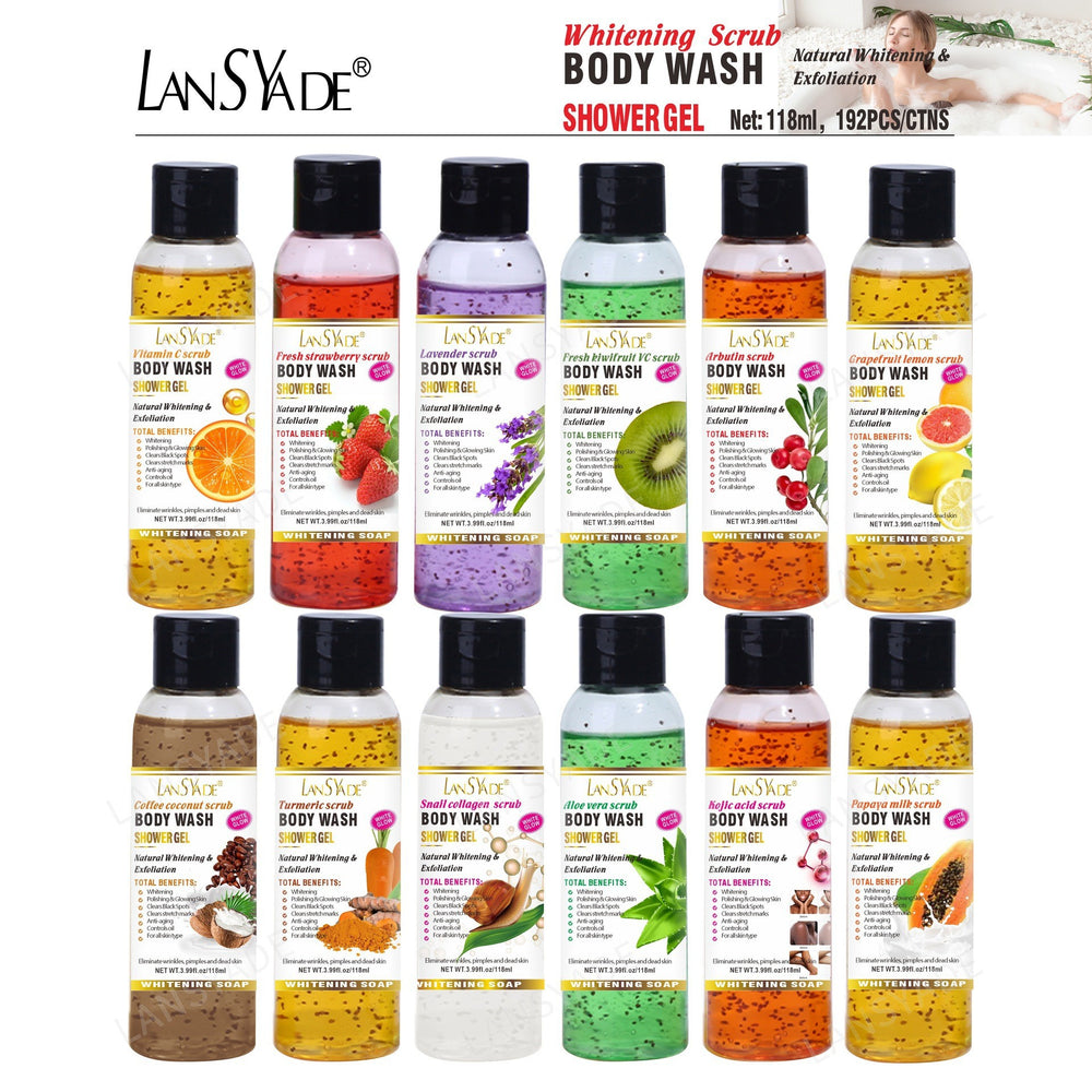 shower gel, silky skin, rich foam, refreshing and moisturizing, gentle cleansing, fragrance, 118ml export