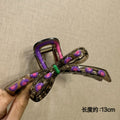 75# polka dot bow purple-13cm