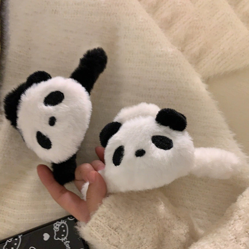 Fall and winter gripper cute cartoon animal stuffed hair clip for women's back head plate hair clip large panda shark clip hair clip
