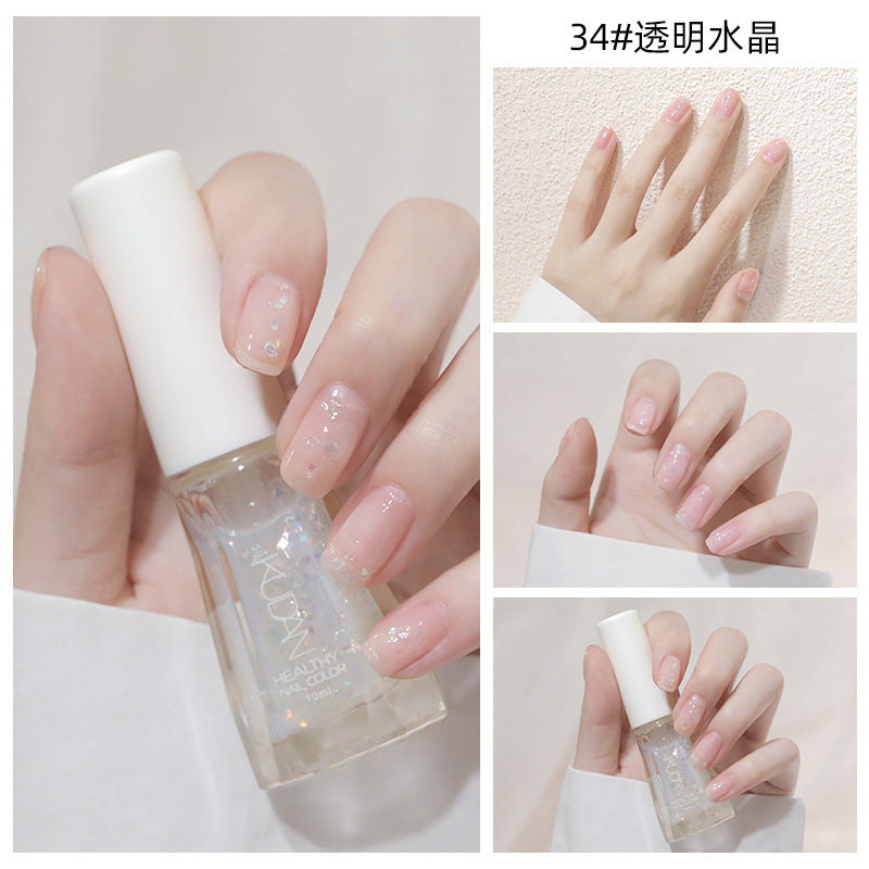 New nail polish: peel-off, no-bake, water-based, odorless, glossy, clear nail polish - spring/summer collection